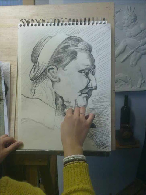 trabajo sobre un dibujo de rubens