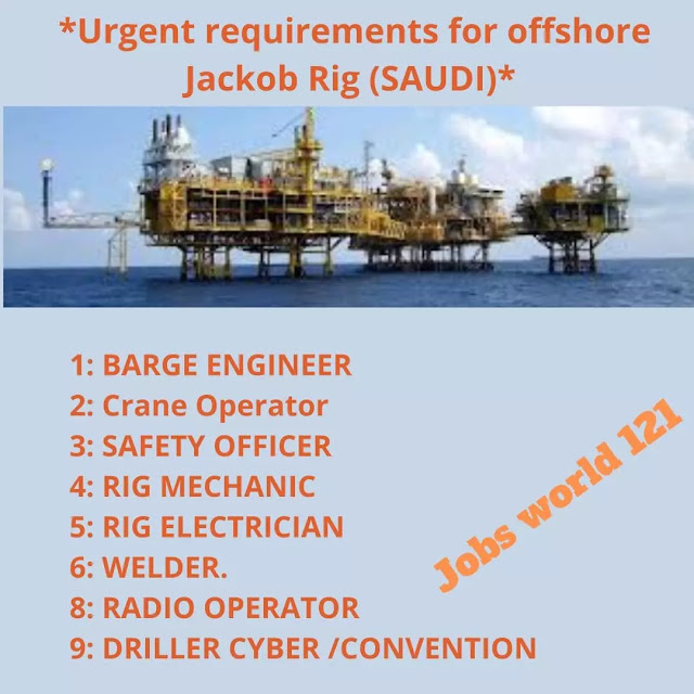 Urgent requirements for offshore Jackob Rig (SAUDI)