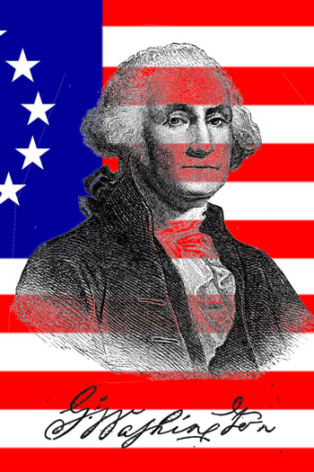 george washington usa flag