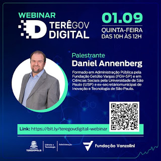 Webinar TerêGovDigital acontece na próxima quinta, 1