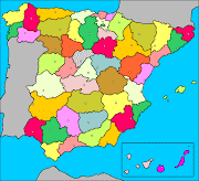 señala todas las provincias en el presente mapa, así como las capitales de . (mapa espaã±a provincias)