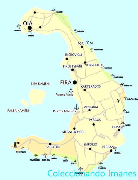 Mapa de Santorini