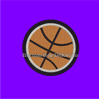 Basketball Embroidery Design Applique