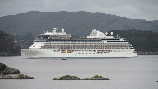 "The most luxurious cruise ship in the world" Seven Seas Explorer in Bergen, Norway; RSSC; Cruise ships in Bergen