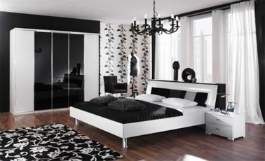 Bedroom Design Decor: Black and White Bedroom