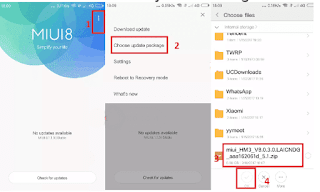 Cara Flash Xiaomi Redmi 3 Tanpa PC via Updater Lengkap dengan Gambar