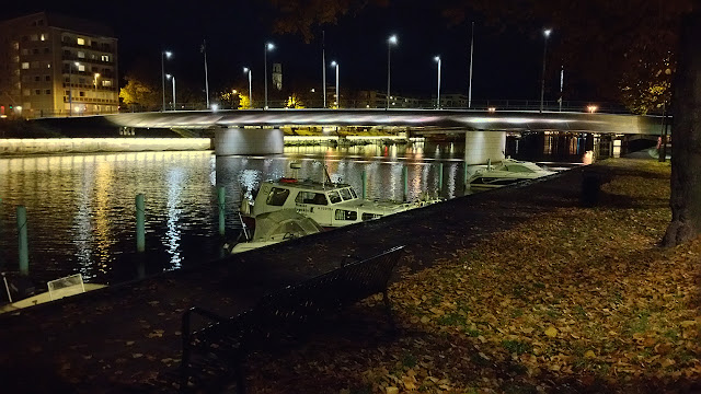 Mill Bridge on a late autumn night.