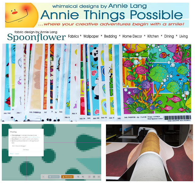 Learn about the designing process for Spoonflower fabrics, wallpapers and products designed by Annie Lang because Annie Things Possible