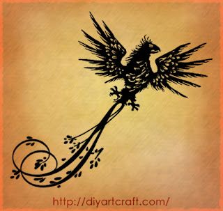 phoenix wings tattoo letters SF