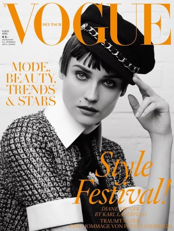 Diane Kruger by Karl Lagerfeld for Vogue Germany alternate cover 