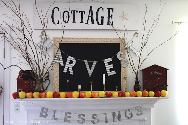 Minimalist Farmhouse Apple Mantel