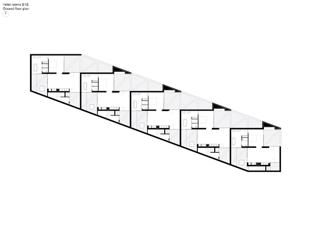 Floor plan of the hotel room building