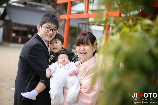 吹田市の高濱神社でお宮参りの出張撮影