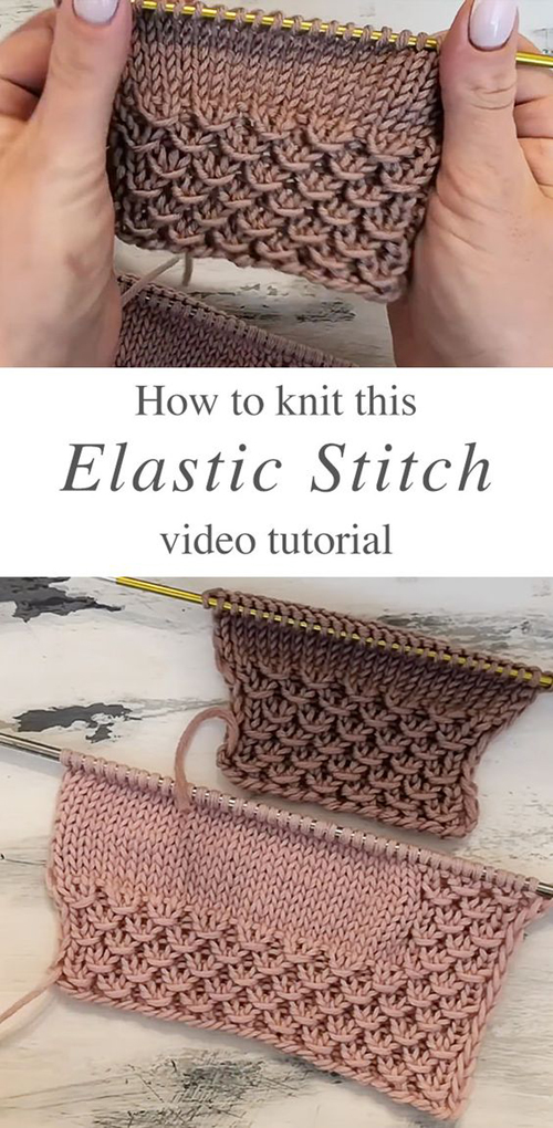 Knit Elastic Stitch You Can Easily Learn - Tutorial