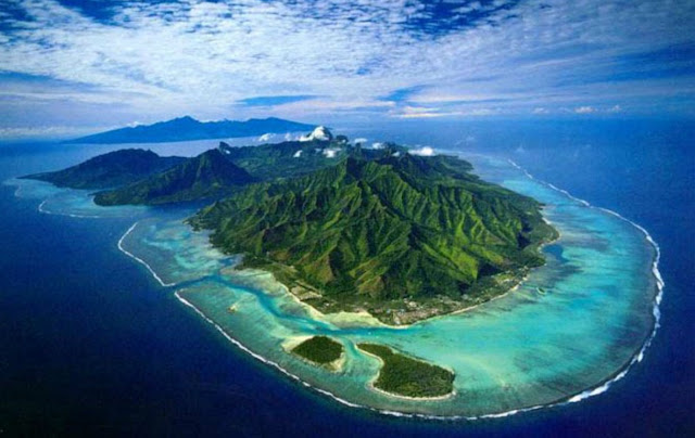 vista aérea da ilha moorea