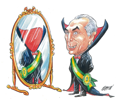 Resultado de imagem para charge do temer vampiro