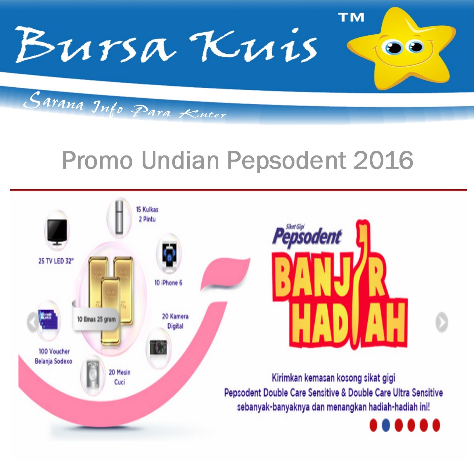 Promo Undian Pepsodent Banjir Hadiah 2016 Berhadiah Logam Mulia dan Hadiah Wow