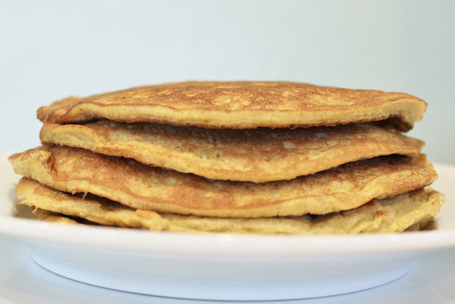 Low Carb Eggnog Pancake Stack