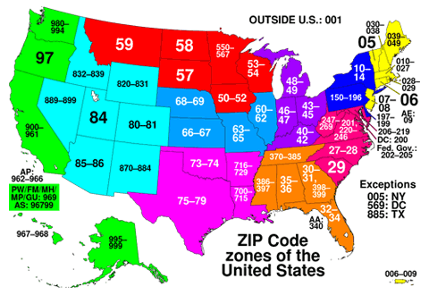  ما هو city zip code الذي تطلبه بعض المواقع وكيف اعرفه ؟