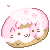 cat donut pixel art