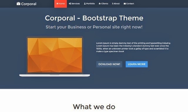 Corporal Onepage Business Theme