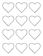First, I found a classic heartshaped outline online and made a template . (heart chain template)