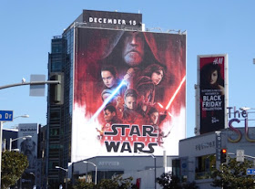 Star Wars Last Jedi movie billboard