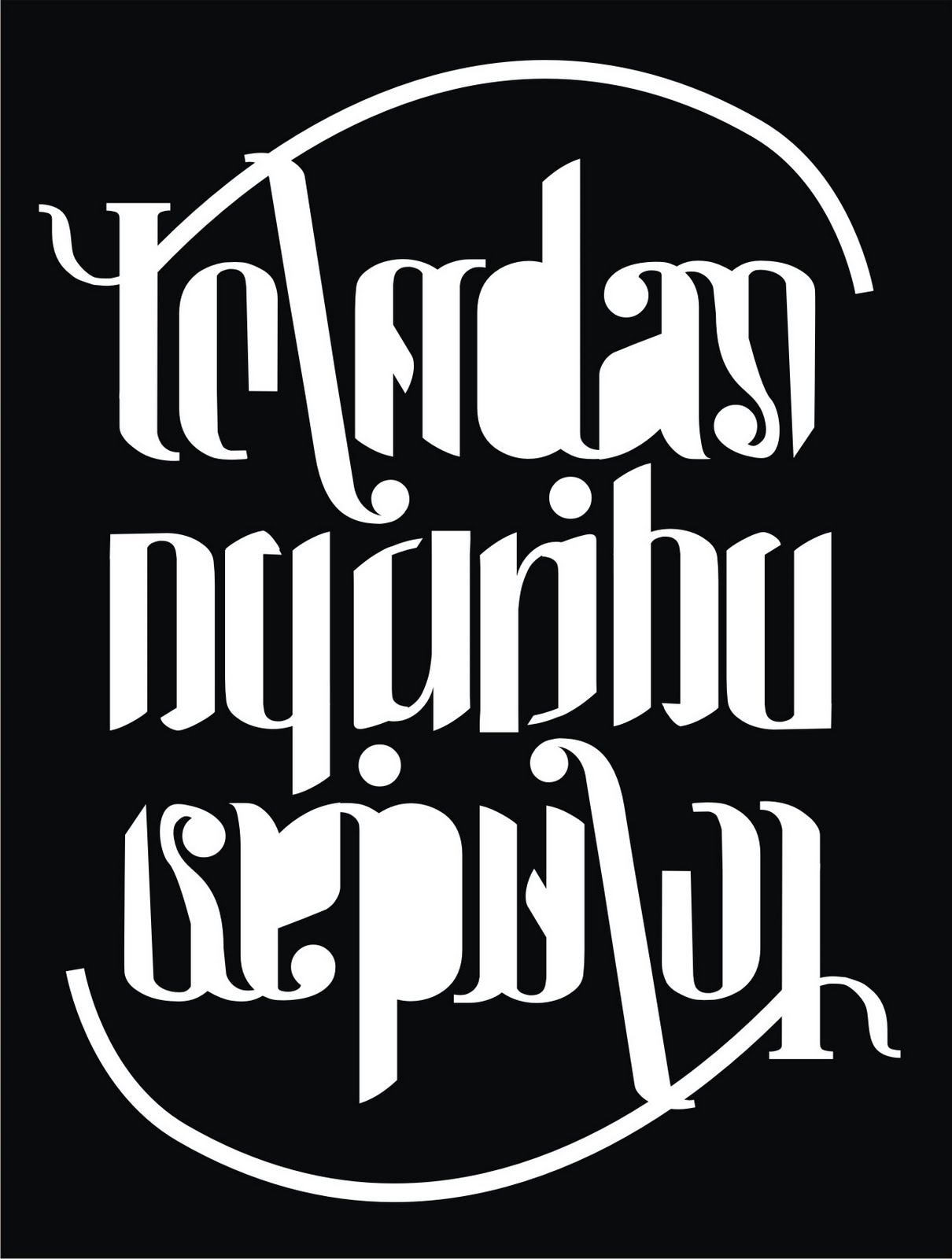 ambigram teladan duaribu sepuluh I made it myself without any generator D