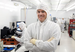 Hawkins and his team worked in one of BYU's dust-free clean rooms