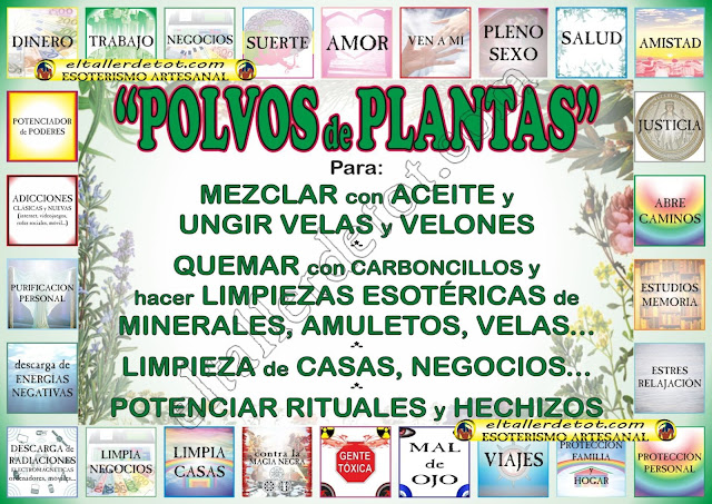  POLVOS de PLANTAS