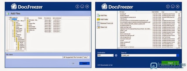 DocuFreezer : un logiciel de conversion de documents bureautique en mode batch 