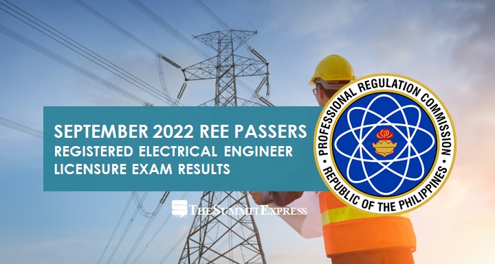 REE RESULTS: September 2022 Electrical Engineer board exam list of passers