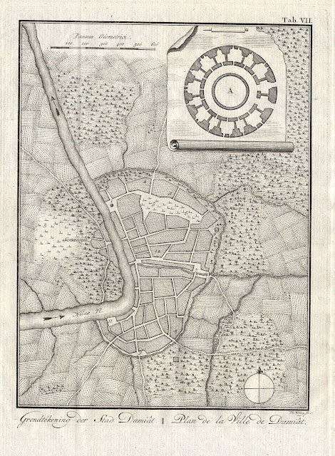 خريطة دمياط من كتاب كارستن نيبور (Carsten Niebuhr)