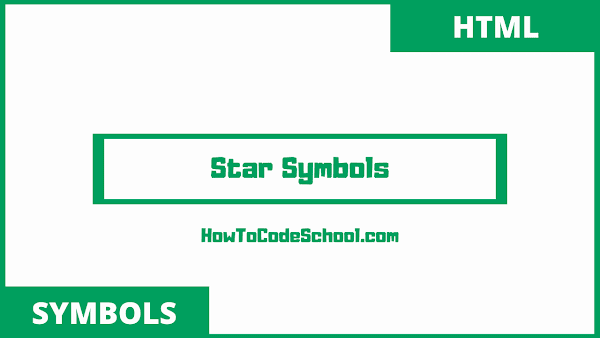 star symbols html codes and unicodes