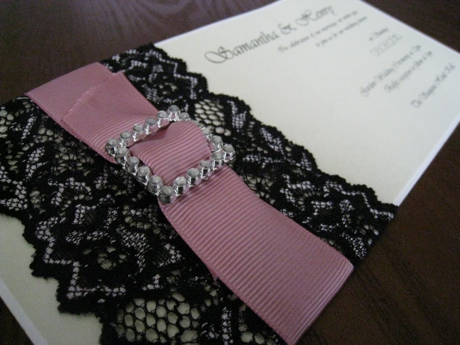 of lace wedding invitation