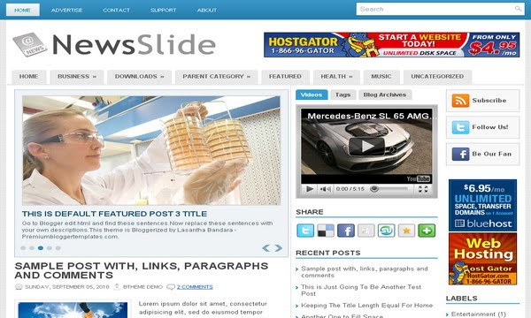 NewsSlide Blogger Template