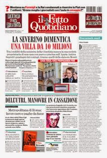 Il Fatto Quotidiano del 23 Febbraio 2012 | ISSN 2037-089X | TRUE PDF | Quotidiano | Cronaca | Politica
Il quotidiano è edito dal 23 settembre 2009. L'uscita del giornale è stata preceduta da una lunga fase preparatoria iniziata il 28 maggio 2009 con l'annuncio del nuovo quotidiano dato sul blog voglioscendere.it da Marco Travaglio.
Il nome della testata è stato scelto in memoria del giornalista Enzo Biagi, conduttore del programma televisivo Il Fatto, mentre il logo del bambino con il megafono si ispira al quotidiano La Voce, in omaggio al suo fondatore Indro Montanelli.
L'editore ha manifestato la volontà di rinunciare ai fondi del finanziamento pubblico per l'editoria e di sovvenzionarsi soltanto con i proventi della pubblicità e delle vendite, e di usufruire solo delle tariffe postali agevolate per i prodotti editoriali sino alla loro abrogazione nell'aprile 2010.