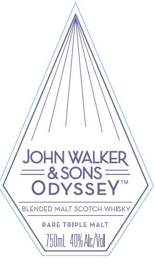 Johnnie Walker & Sons Odyssey Blended Malt Scotch Whiskey Rare Triple Malt