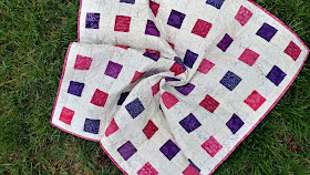 Baby quilt with Island Batik fabrics and Aurifil thread