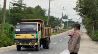 Cegah Lakalantas, Polsek Bandar Pulau Laksanakan Gatur Lalin