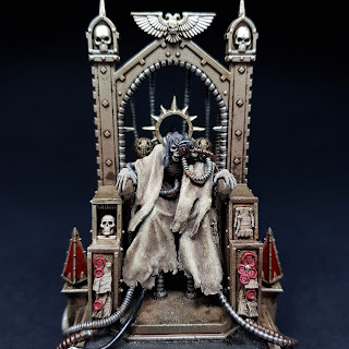 Emperor Golden Throne Warhammer 40k Blanchitsu Grimdark conversion diorama gallery