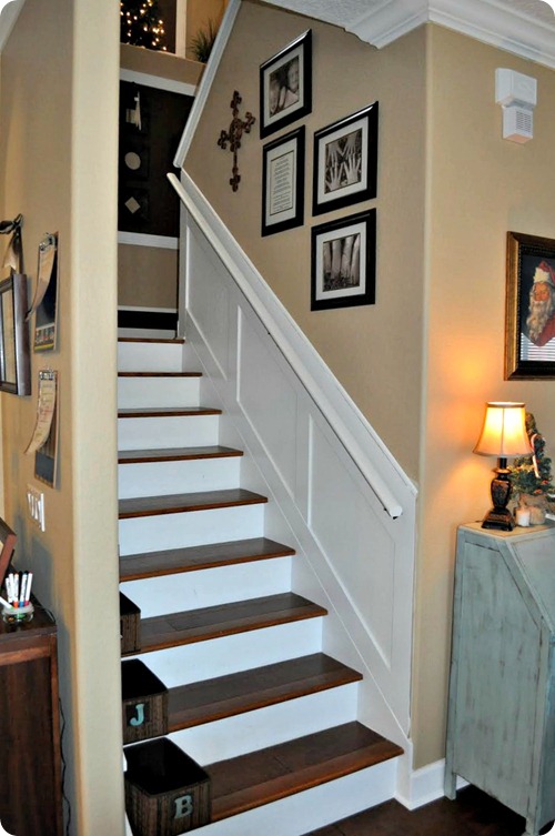 stained stairs