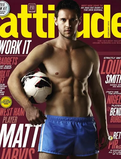 Matt Jarvis becomes only the third footballer to appear as Attitude magazine cover