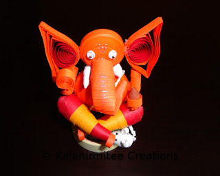 kalanirmitee: Quilling-3Dquilled-miniature-ganesha