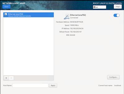 Rocky Linux 9 install-network & hosname04