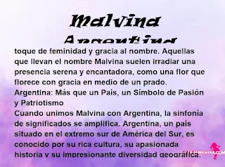 ▷ Significado del nombre Malvina Argentina
