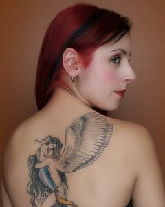 tattoo back art girl sexy