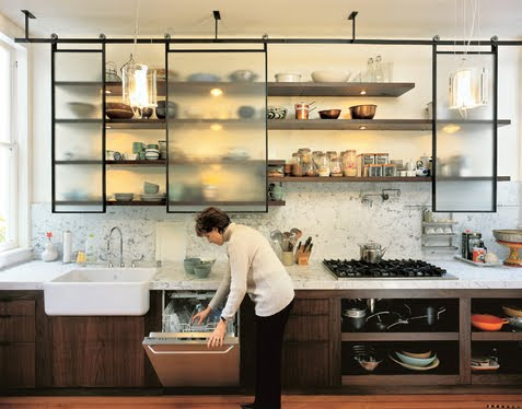 get the look: modern meets warm kitchen