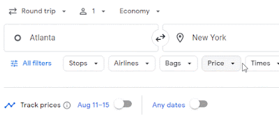 Google Flights Price Alerts