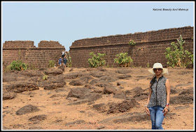 blogger Anamika at Chapora Fort, North Goa
